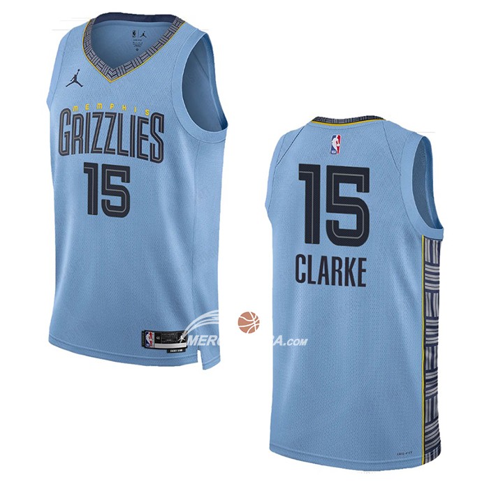 Maglia Memphis Grizzlies Brandon Clarke NO 15 Statement 2022-23 Blu